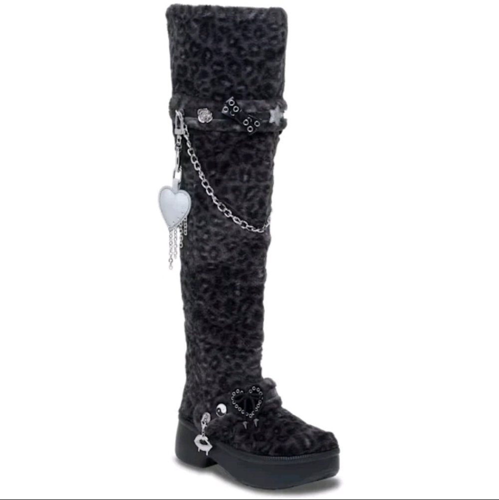 Crocs Classic Gothic Unfurgettable Knee High Boots Size 7 NEW IN BOX - Picture 4 of 11